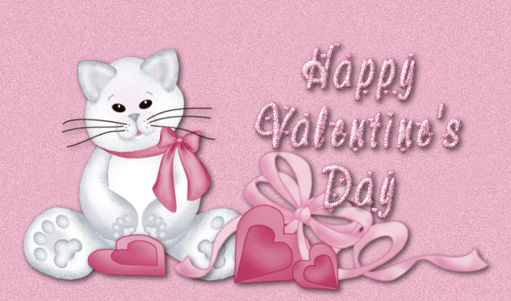Animated Pink Happy Valentines Day With Kitty | Gallery Yopriceville